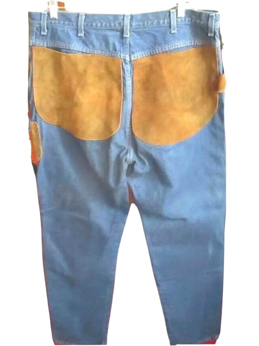 42x34 Vintage 1990's Mens Jeans JAQUE DUBOIS Denim Carpenter LEATHER WELDING USA